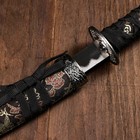 Сувенирное оружие «Катана»,  чёрные ножны с узорами в виде дракона, 47 см - фото 8641588