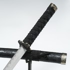 Сувенирное оружие «Катана», без подставки, чёрные ножны под змеиную кожу, 70 см - фото 8641594