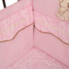 Комплект в кроватку (6 предметов), цвет розовый 27 - Фото 2