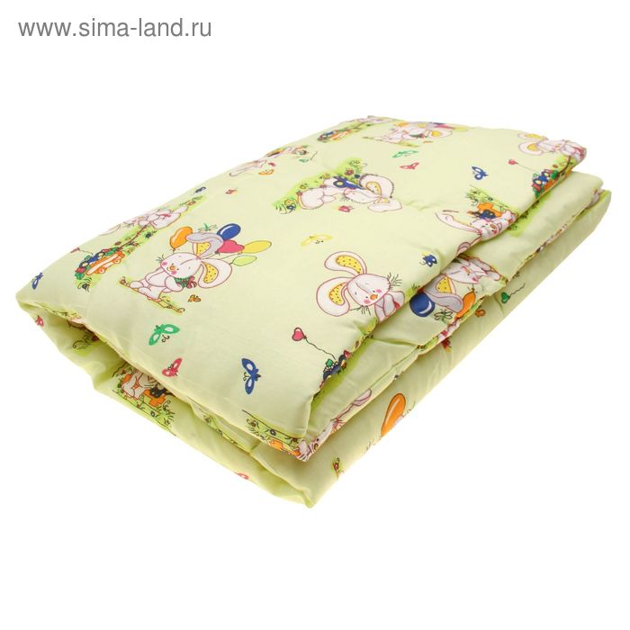 Одеяло, размер 120*120 см, цвет зелёный микс 23.1 - Фото 1