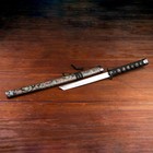 Сувенирное оружие «Катана», чёрные ножны с узорами в виде дракона, 70 см - фото 8641597