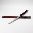 Сувенирное оружие «Катана», красный цветочный узор на ножнах, 70 см - фото 8348847