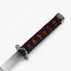 Сувенирное оружие «Катана», красный цветочный узор на ножнах, 70 см - фото 8641604