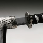 Сувенирное оружие «Катана», на подставке, серые ножны под змеиную кожу, 89 см - Фото 5