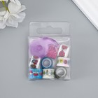 Клейкая лента декоративная с держателем, набор 8 шт., ш. 1.2 см, дл. 2.8 м, МИКС - Фото 9