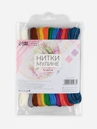 Нитки мулине №2, 8±1 м, набор 12 шт., разноцветные - Фото 3