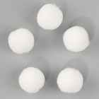 Помпоны для рукоделия «Бомбошки для творчества», 100 шт. набор, размер 1 шт. — 0.6 см, белые - Фото 3