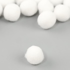 Помпоны для рукоделия «Бомбошки для творчества», 100 шт. набор, размер 1 шт. — 0.6 см, белые - Фото 4