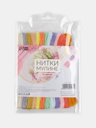 Нитки мулине №6, 8±1 м, набор 12 шт., разноцветные - Фото 4