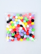 Текстильные детали для декора «Бомбошки», набор 100 шт., размер 1 шт. — 1.2 см, цвет МИКС - Фото 3