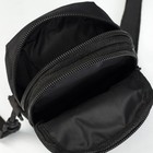 Сумка поясная, 2 отдела, наружный карман, длинный ремень, цвет чёрный - Фото 5