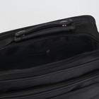 Сумка деловая на молнии, 2 отдела, 3 наружных кармана, длинный ремень, цвет чёрный - Фото 5