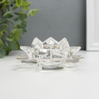 Стеклянный подсвечник на 1 свечу «Лотос», 12×12×5.5 см - Фото 2