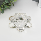 Стеклянный подсвечник на 1 свечу «Лотос», 12×12×5.5 см - Фото 3