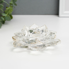 Стеклянный подсвечник на 1 свечу «Лотос», 12×12×5.5 см - Фото 4