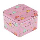 Шкатулка металл "Совята на ветке" МИКС 6,5х6,5х4,5 см - Фото 1