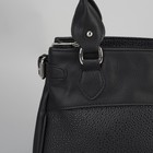 Сумка женская, отдел на молнии, наружный карман, цвет чёрный - Фото 4