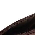 Клатч "Элегантность", 1 отдел с перегородкой, наружный карман, ручка, длинный ремень, цвет коричневый - Фото 6