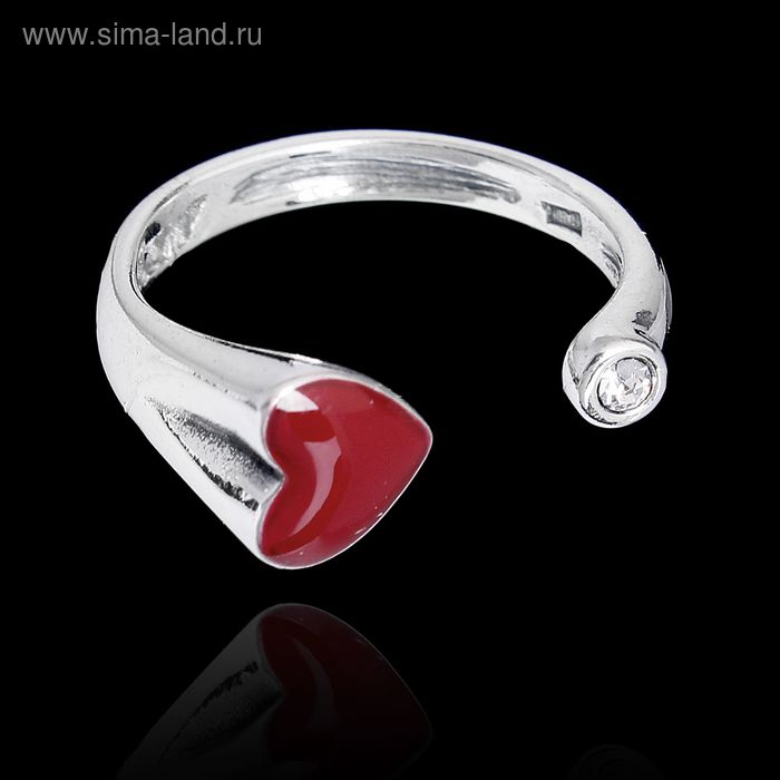 Кольцо "Хорея", размер 17, цвет красный в чернёном серебре - Фото 1