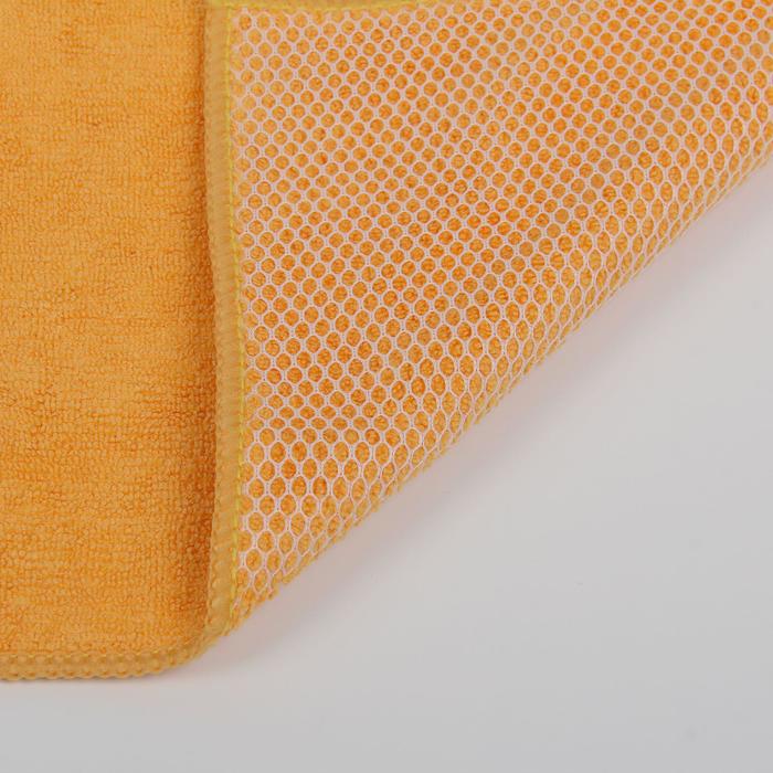 Салфетка Airline из микрофибры и коралловой ткани, оранжевая, 35х40 см - фото 1908294505