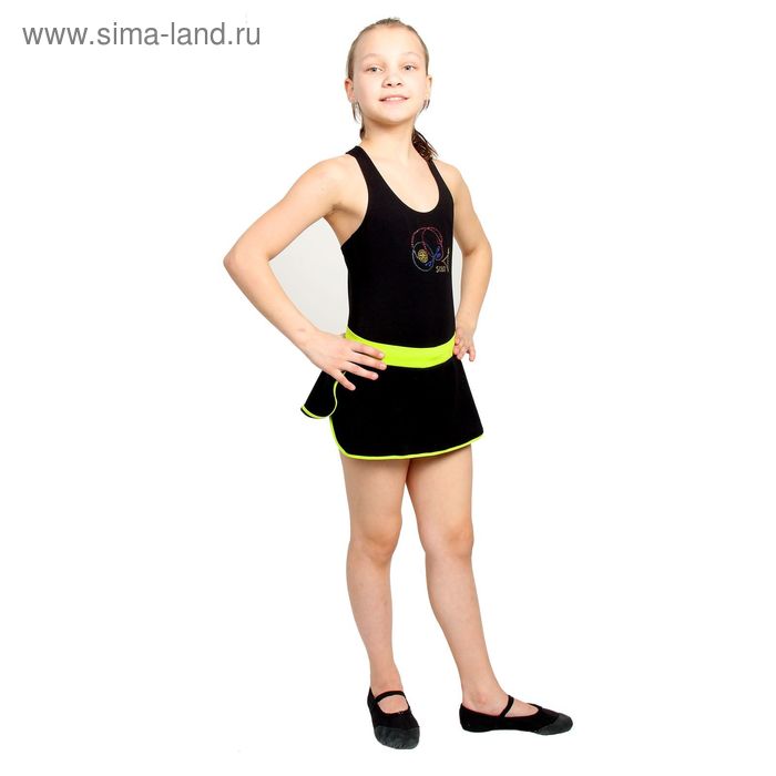 Майка гимнастическая, размер 40, цвет чёрный - Фото 1