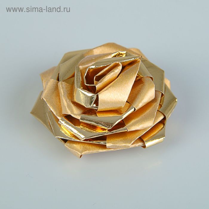 Набор роз для украшения свадебных машин,  D=3 см, 50 шт, золотой - Фото 1