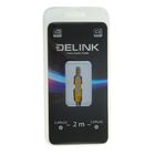 Кабель аудио AUX Delink 3832, Jack 3.5 мм(m)-Jack 3.5 мм(m), 2 м, серый - Фото 1