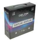Кабель аудио AUX Delink 3831, Jack 3.5 мм(m)-Jack 3.5 мм(m), угловой, 7 м, серый - Фото 4