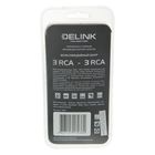 Кабель аудио/видео Delink 3665, 3xRCA(m)-3xRCA(m), 1.5 м, серый - Фото 2