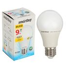 Лампа cветодиодная Smartbuy, E27, A60, 9 Вт, 3000 К, теплый белый свет - Фото 1