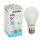 Лампа cветодиодная Smartbuy, E27, A60, 9 Вт, 4000 К, дневной белый свет - фото 317948973