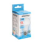Лампа светодиодная Smartbuy, Е27, A60, 13 Вт, 4000К, дневной белый свет - Фото 3
