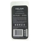 Кабель-переходник аудио Delink 3683, Jack 3.5 мм(m)-2xRCA(m), 3 м, серый - Фото 2
