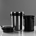 Термос для еды "Амет. Экспресс" 1с494, 1.2 л, 3 контейнера 400 мл, 74 °С, 6 ч, нержавеющая сталь - Фото 5