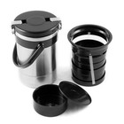 Термос для еды "Амет. Экспресс" 1с494, 1.2 л, 3 контейнера 400 мл, 74 °С, 6 ч, нержавеющая сталь - Фото 7