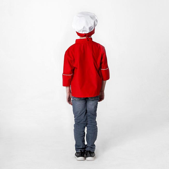 Детский карнавальный костюм «Шеф-повар», колпак, куртка, 4-6 лет, рост 110-122 см - фото 1898038861