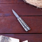 Нож-бабочка "Серебро" 15,7см, клинок 69мм/1мм, серебристый - фото 5988386