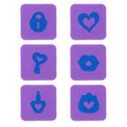 Штампы для творчества "Модница", набор: 6 двухстронних основ, 9 рисунков - Фото 1