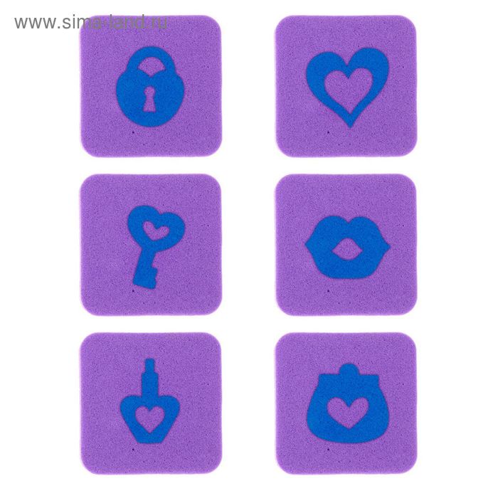 Штампы для творчества "Модница", набор: 6 двухстронних основ, 9 рисунков - Фото 1