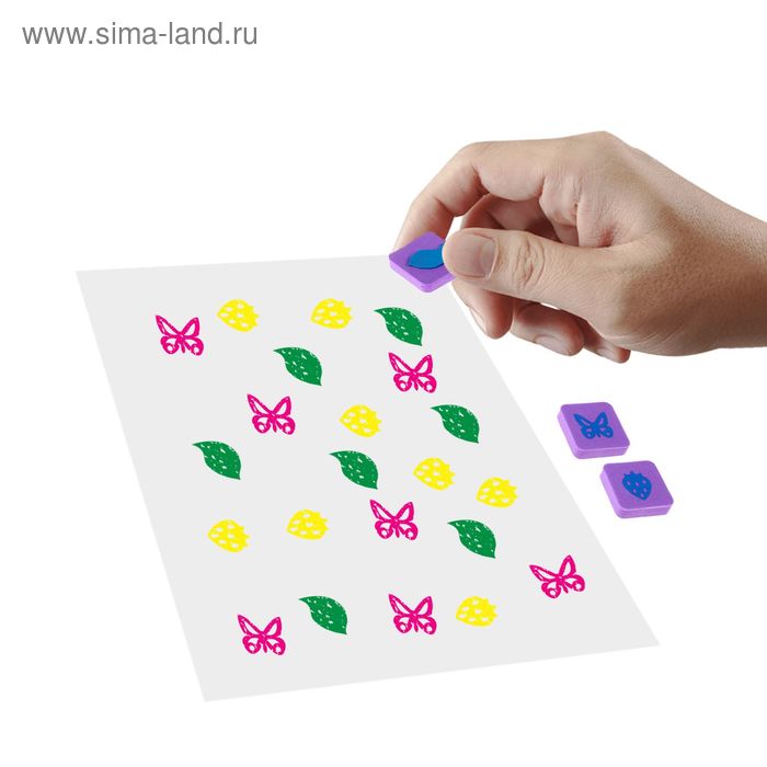 Штампы для творчества "Фея", набор: 6 двухстронних основ, 8 картинок - Фото 1