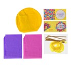 Воздушный шар, 24", с тассел лентой, открытка, жёлтый - Фото 3