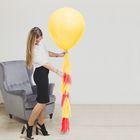 Воздушный шар, 24", с тассел лентой, жёлтый - Фото 1