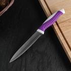 Нож кухонный Доляна «Приам», лезвие 12,5 см, цвет МИКС - Фото 1
