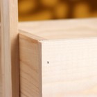 Кашпо деревянное 20×16×9.5(22) см Элегант "Классик", с ручкой, натуральный - фото 9301135