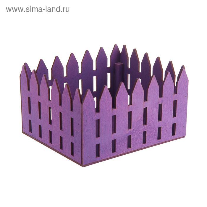 Подарочный ящик "Забор" фиолетовый, 18 х 15 х 9 см - Фото 1