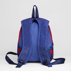 Рюкзак детский на молнии, 2 отдела, 2 наружных кармана, цвет красный/синий - Фото 3