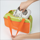 Сумка для обуви на молнии, TEXTURA, цвет салатовый/оранжевый - Фото 4