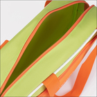 Сумка для обуви на молнии, TEXTURA, цвет салатовый/оранжевый - Фото 5