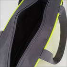 Сумка для обуви TEXTURA, на молнии наружный карман, размер 33×10×20 см, серая/салатовая - Фото 3