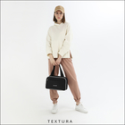 Сумка для обуви TEXTURA, на молнии, наружный карман, размер 33×10×20 см, чёрная - Фото 3